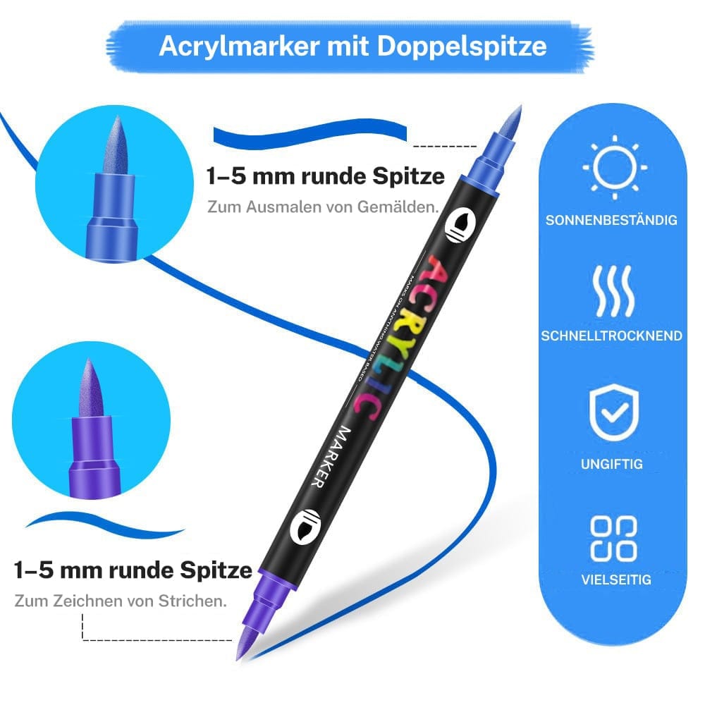 Cilifer®Dual Tip Acrylic Paint Pen Marker