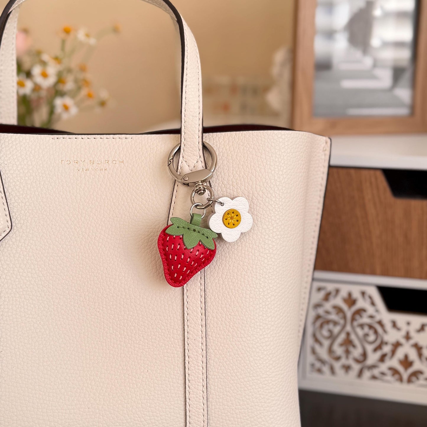 CZTICLE®🍊🌼Leather Fruit And Flower Key Fob
