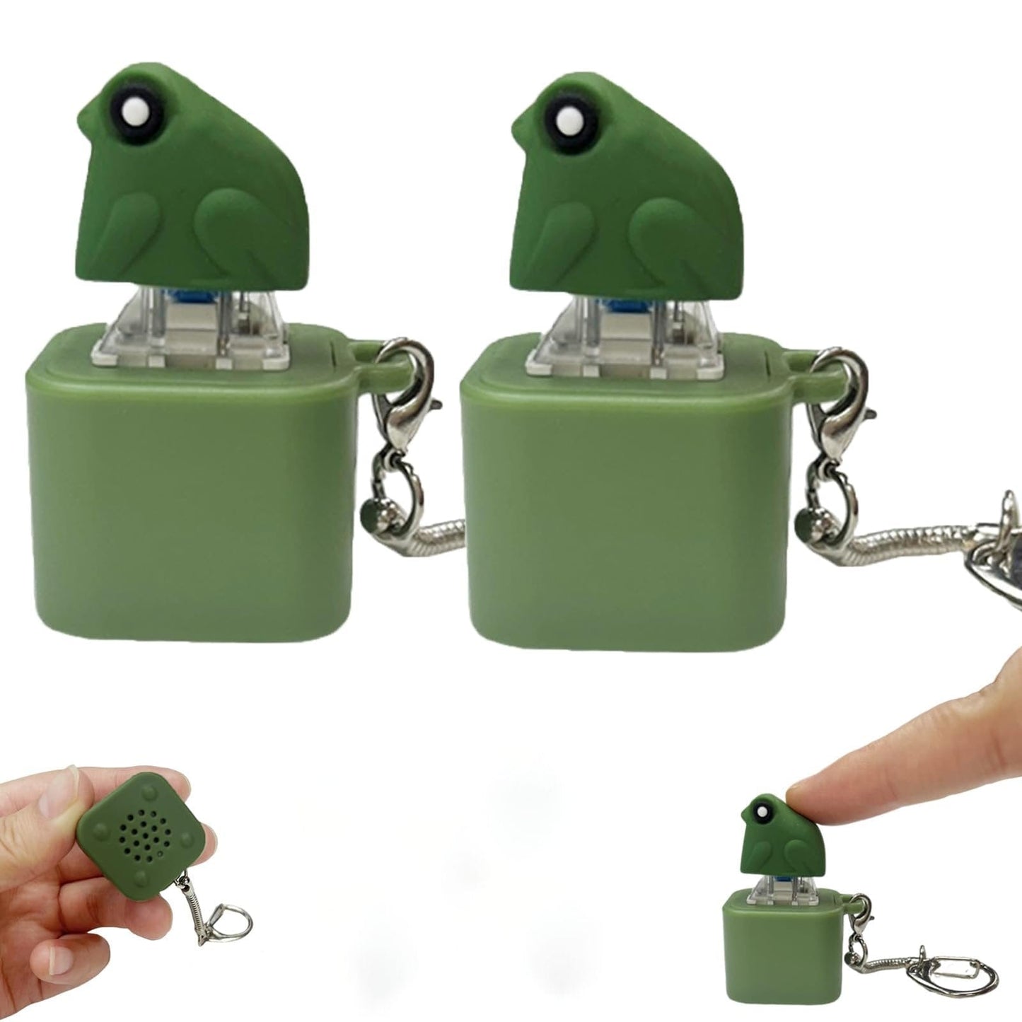 Cilifer®Frog Croaking Fidget Toy - Rechargeable Frog Croaking Keychain. Frog Croaking Stress Reliever with Colorful Lights. Fun & Portable Anxiety Relief Toy