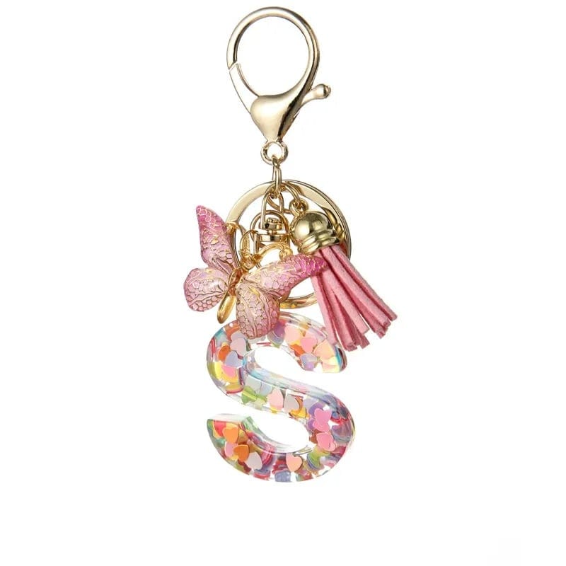 Cilifer®Butterfly Letter Keychain Tassel Design Vibrant Durable Lightweight Gift