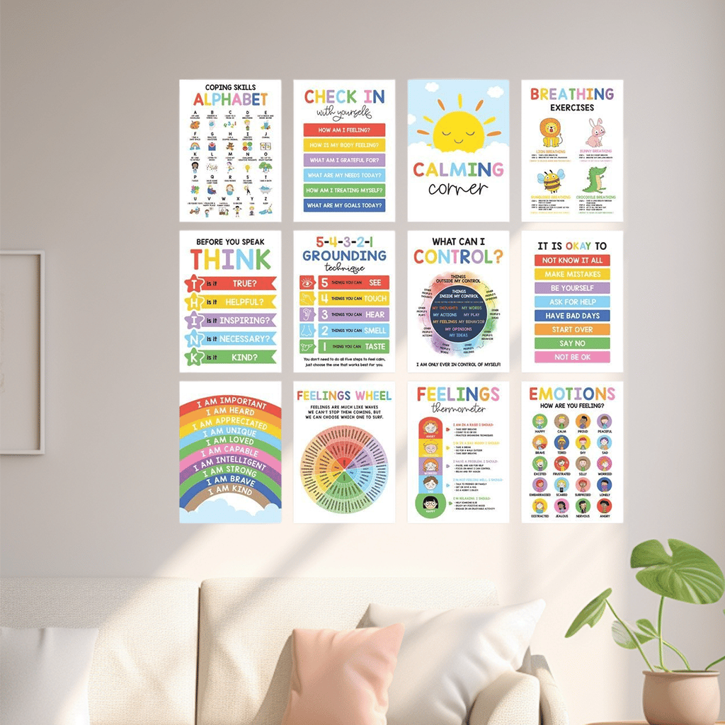 Cilifer®12 Pcs Calming Corner Posters