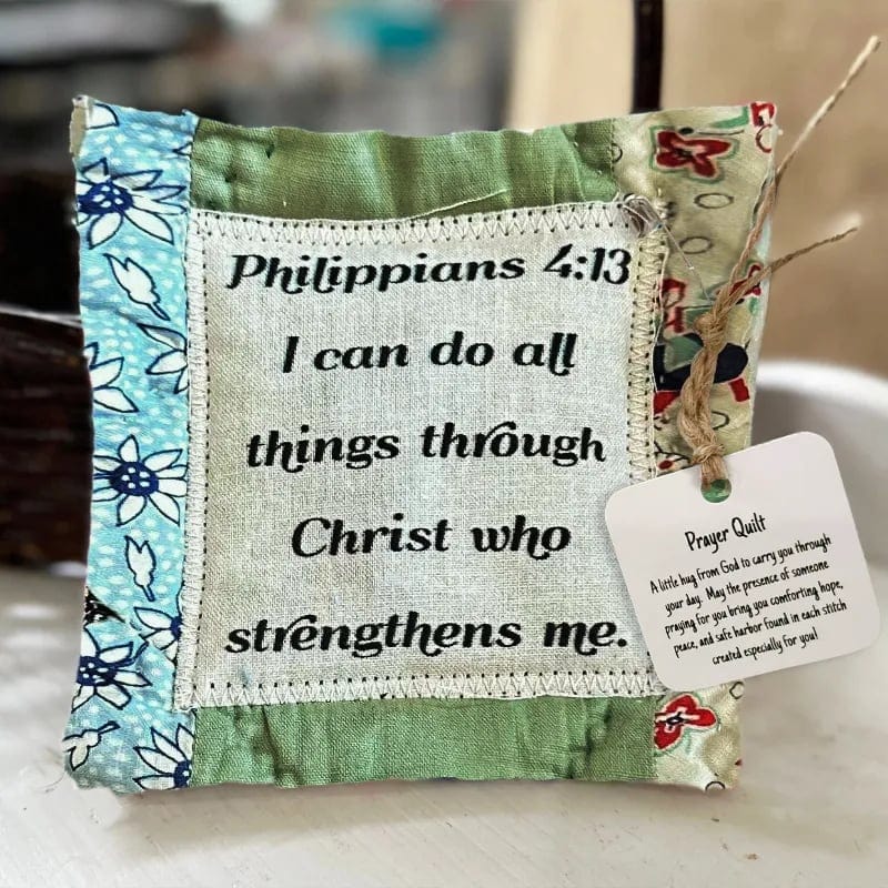Cilifer®Best Encouraged And Blessed Gift-Prayer Quilt with cross inside
