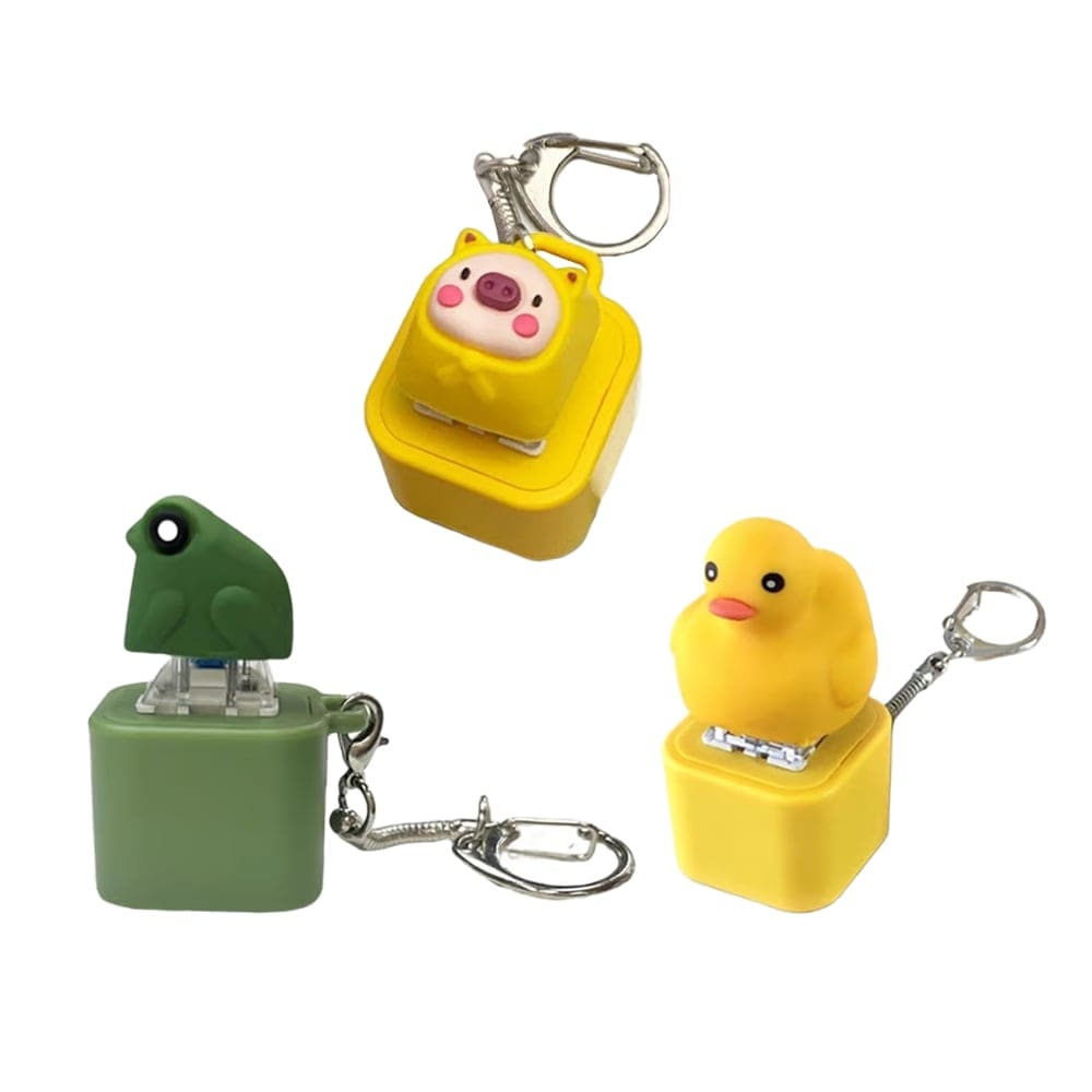 Cilifer®Frog Croaking Fidget Toy - Rechargeable Frog Croaking Keychain. Frog Croaking Stress Reliever with Colorful Lights. Fun & Portable Anxiety Relief Toy
