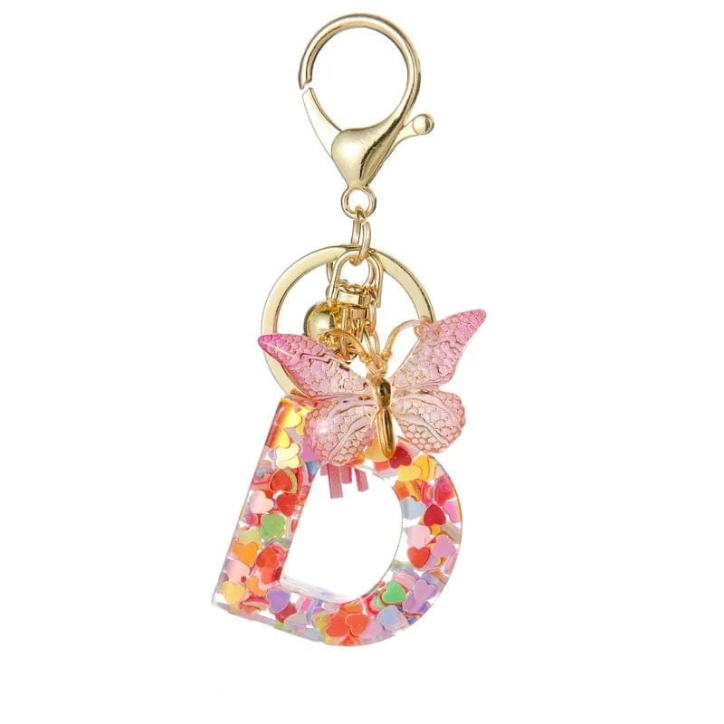 Cilifer®Butterfly Letter Keychain Tassel Design Vibrant Durable Lightweight Gift
