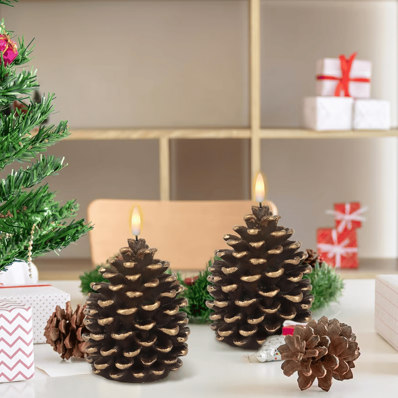 Cilifer®Flameless Pinecone Candles Battery Operated