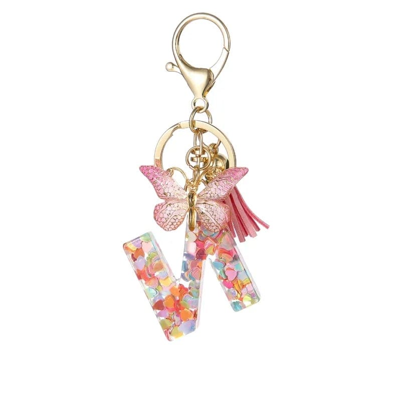Cilifer®Butterfly Letter Keychain Tassel Design Vibrant Durable Lightweight Gift