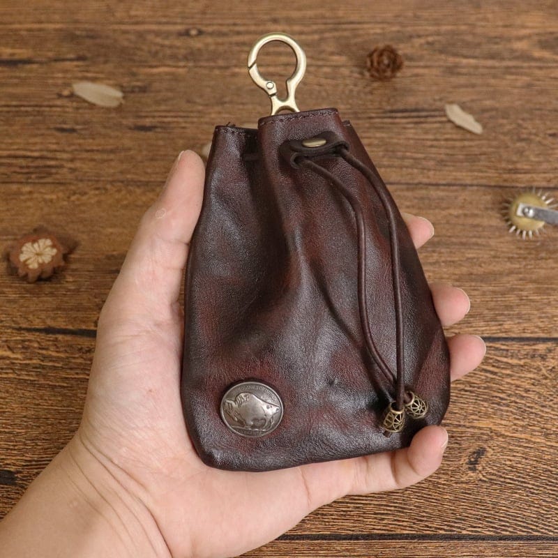 Cilifer®Simple cowhide retro storage bag