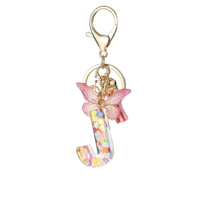 Cilifer®Butterfly Letter Keychain Tassel Design Vibrant Durable Lightweight Gift