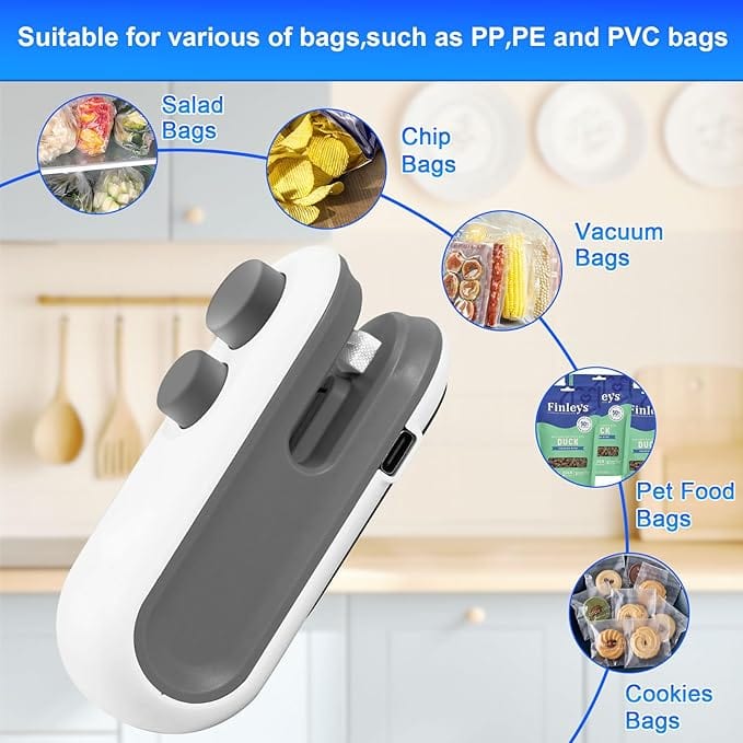 Cilifer®Mini Sealer Small Household Hand Pressure Sealer Portable Snack Plastic Bag Heat Sealing Machine