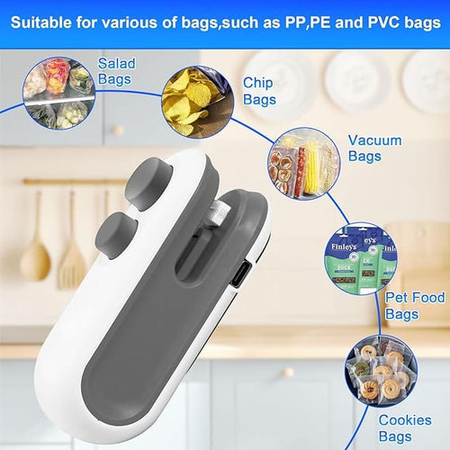 Cilifer®Mini Sealer Small Household Hand Pressure Sealer Portable Snack Plastic Bag Heat Sealing Machine