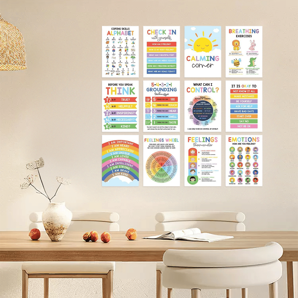 Cilifer®12 Pcs Calming Corner Posters