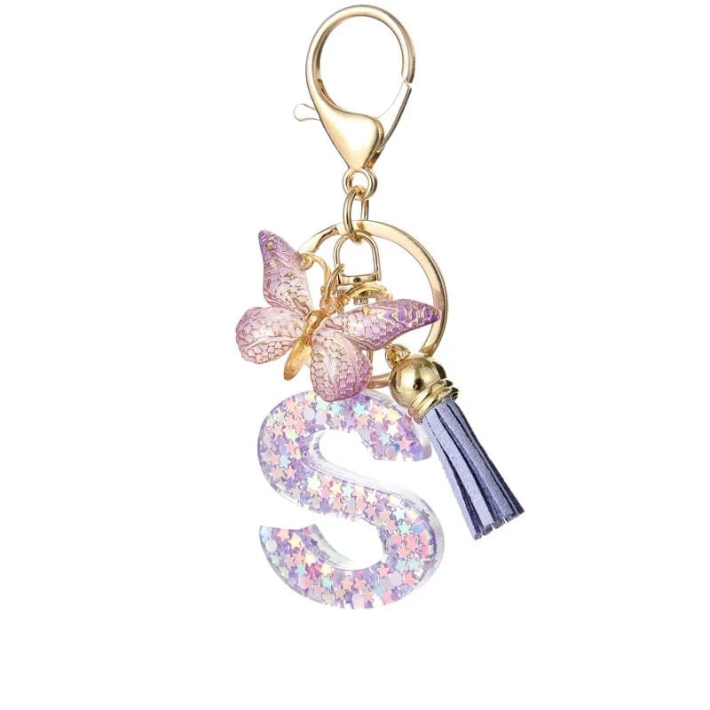 Cilifer®Butterfly Letter Keychain Tassel Design Vibrant Durable Lightweight Gift