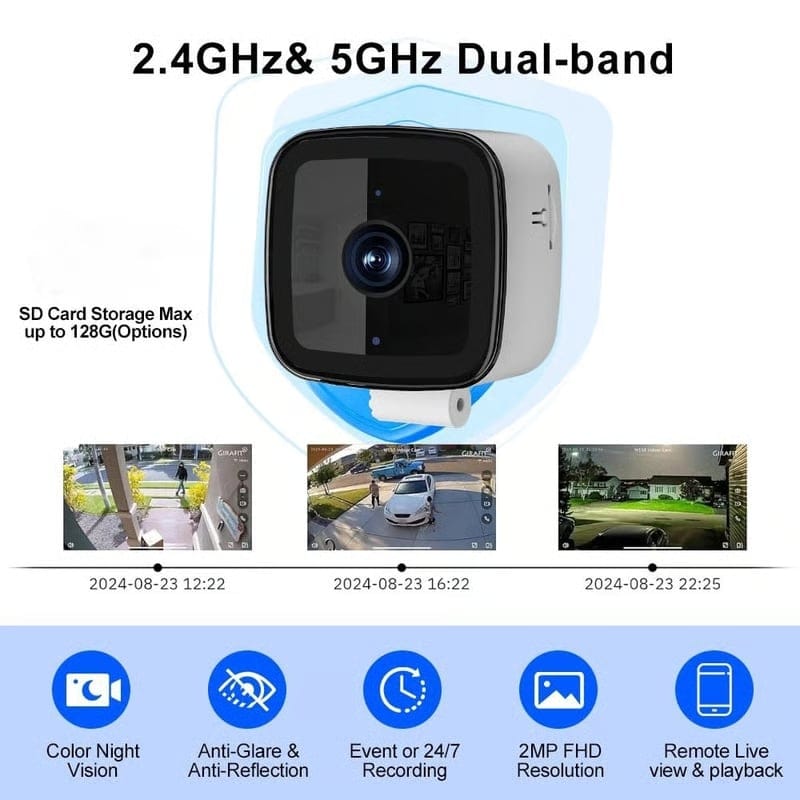 🔥 Crystal-clear security camera 🎥 Colour Night Vision 🌙 24/7 Recording & Smart Alerts 🚨 Easy Install! 🔒
