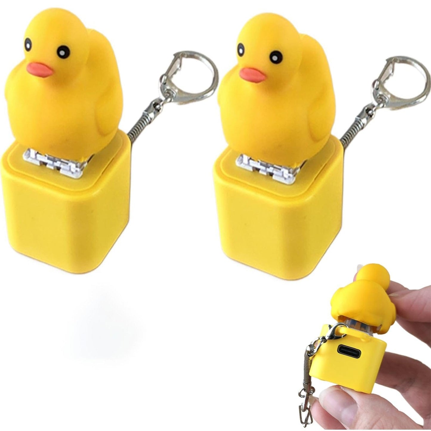 Cilifer®Frog Croaking Fidget Toy - Rechargeable Frog Croaking Keychain. Frog Croaking Stress Reliever with Colorful Lights. Fun & Portable Anxiety Relief Toy