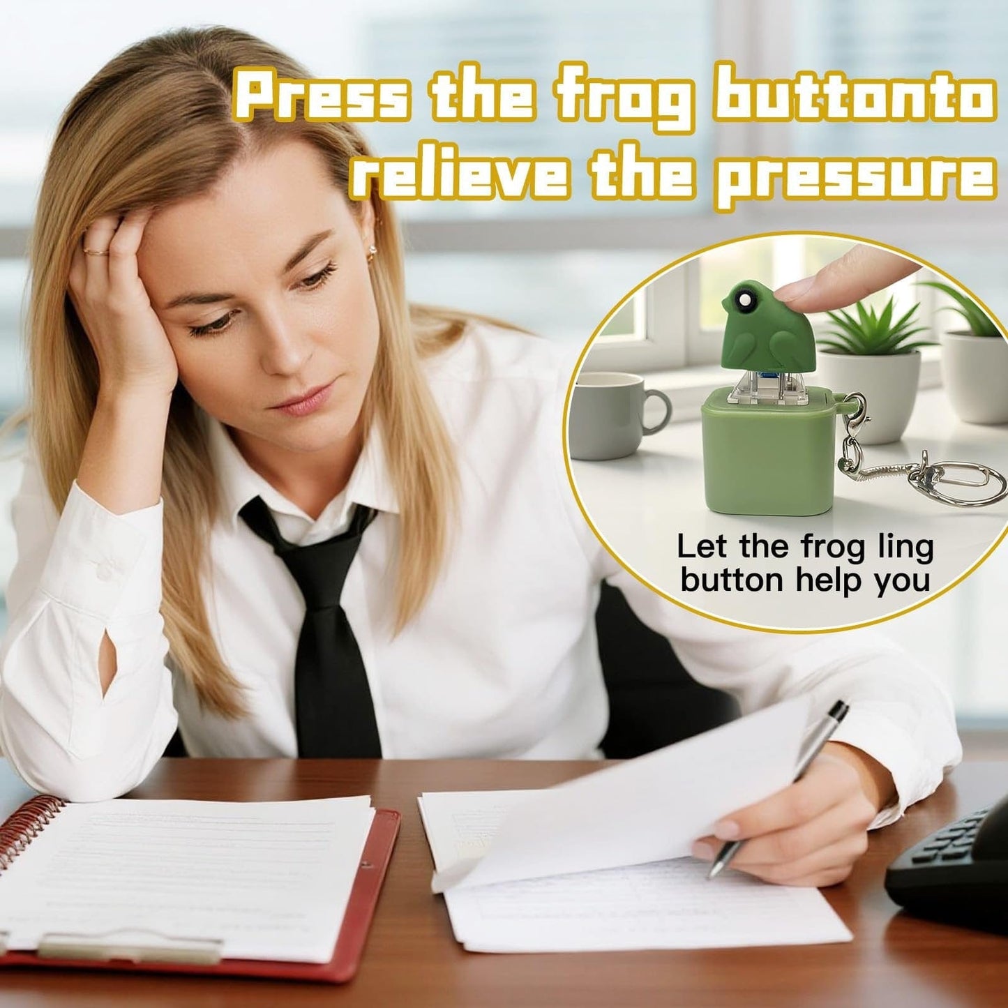 Cilifer®Frog Croaking Fidget Toy - Rechargeable Frog Croaking Keychain. Frog Croaking Stress Reliever with Colorful Lights. Fun & Portable Anxiety Relief Toy