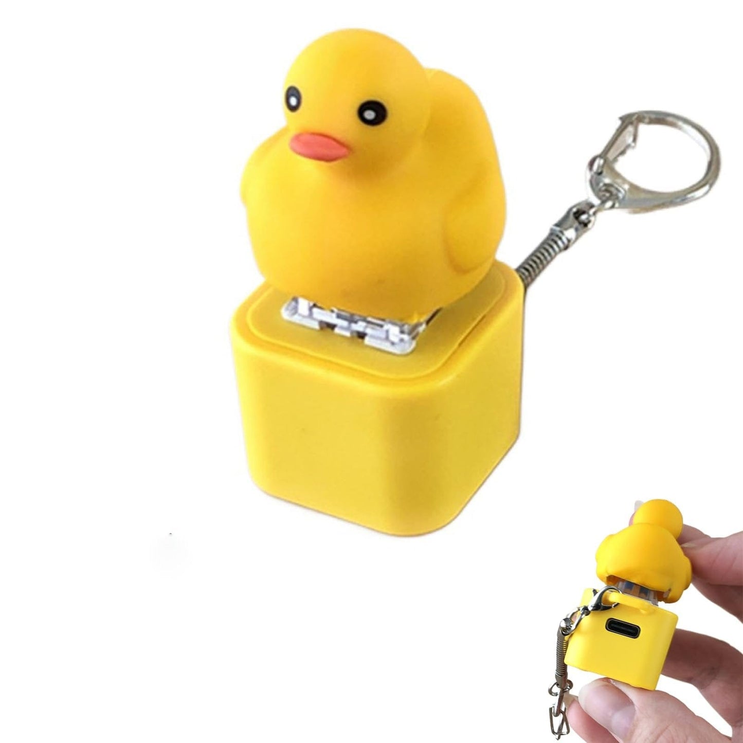 Cilifer®Frog Croaking Fidget Toy - Rechargeable Frog Croaking Keychain. Frog Croaking Stress Reliever with Colorful Lights. Fun & Portable Anxiety Relief Toy