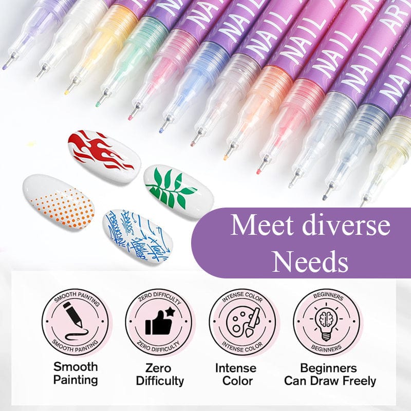 Cilifer®12 Colors Nail Art Pens Set