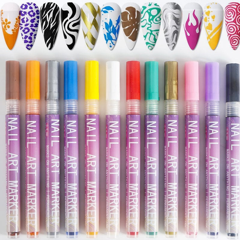 Cilifer®12 Colors Nail Art Pens Set