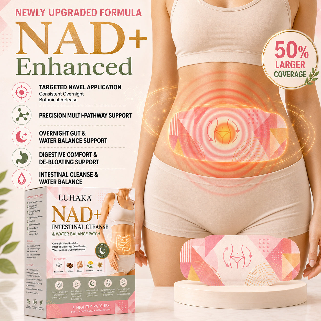 Luhaka® NAD+ Intestinal Cleanse & Water Balance Patch