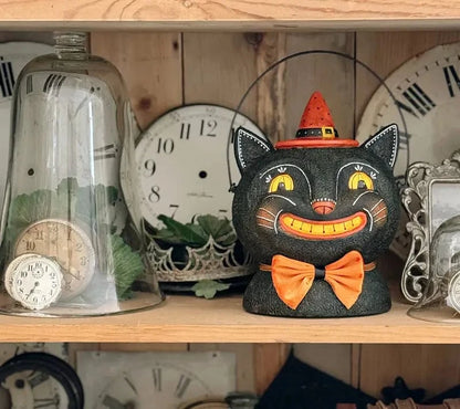 ⏰Prepare for Halloween👻🎃Cozy Cottage by Liz Marie Halloween Cat Lantern 👻🎃Halloween candy bucket clothing home decor accessories🎃M11