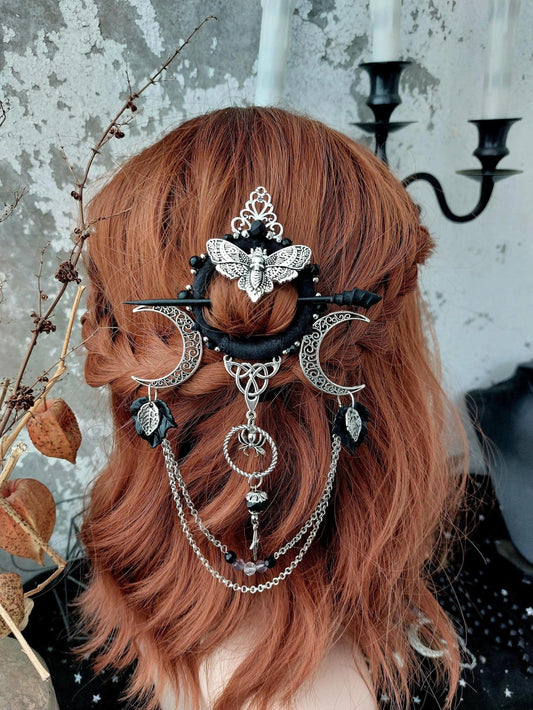 CZTICLE®🔥LAST DAY 50% OFF🧙‍♀️Handmade Goddess of the Night Witchy Hair Pin