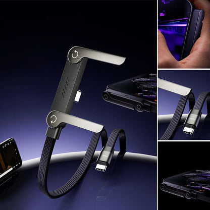 Cilifer® 2-i-1 Snabbladdningskabel med Dold Mobilhållare – 240W SuperCharge