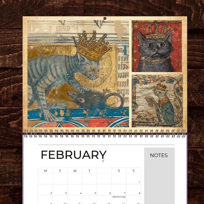 Cilifer®Medieval Cats with Crowns Calendar 2026