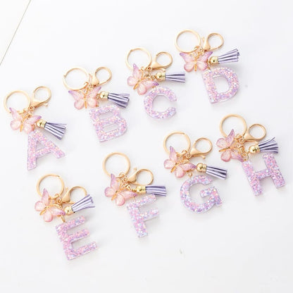 Cilifer®Butterfly Letter Keychain Tassel Design Vibrant Durable Lightweight Gift