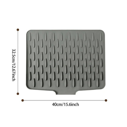 CZTICLE®💥No-Spill Silicone Worktop Saver – Heat-Resistant & Non-Slip Mat for Drip-Free Drying💥