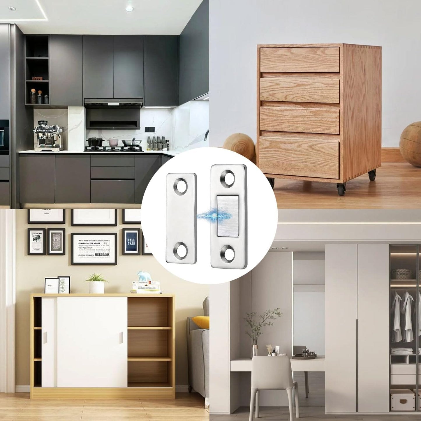 Cilifer®16 Pcs Cabinet Magnetic Catch without Punching. for Cabinets. Drawers