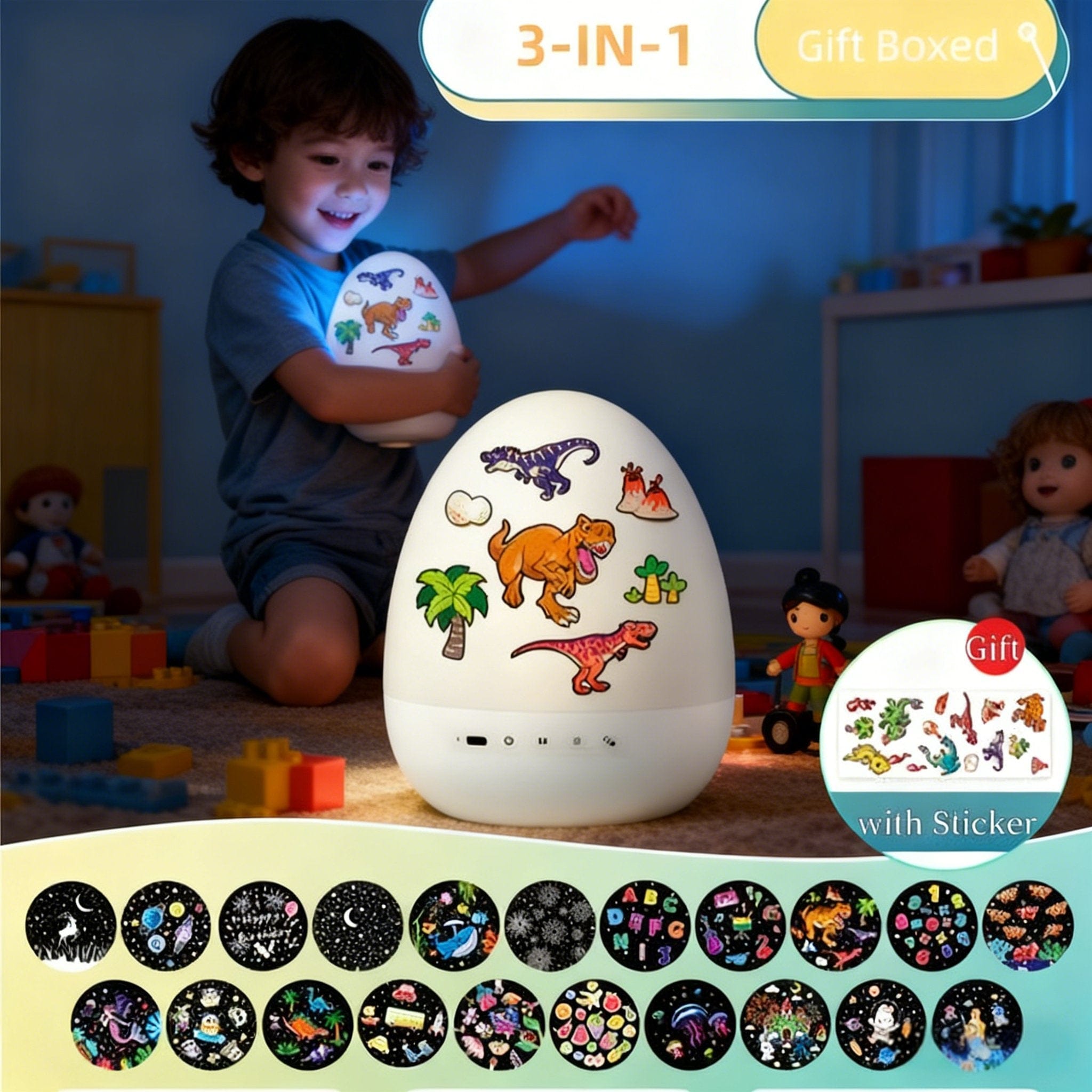 Projector with 6 basic light panels &  Songs