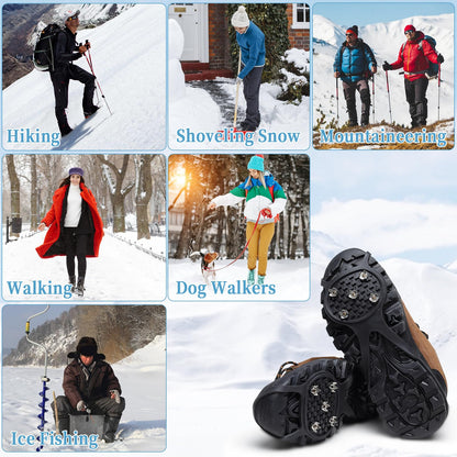 Cilifer®2 Pairs Ice Grippers Traction Cleats