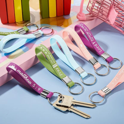 Cilifer®24/36/100Pcs Bible Verse Keychain Christian Trendy Keychain Wristlet