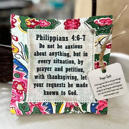 Cilifer®Best Encouraged And Blessed Gift-Prayer Quilt with cross inside