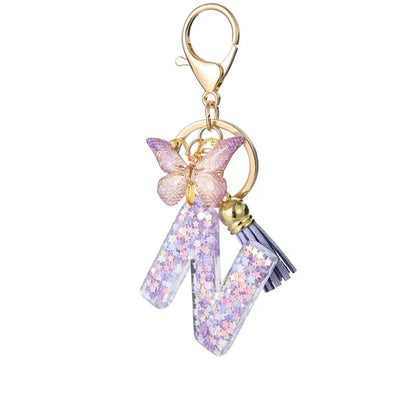 Cilifer®  Butterfly Letter Keychain Tassel Design Vibrant Durable Lightweight Gift