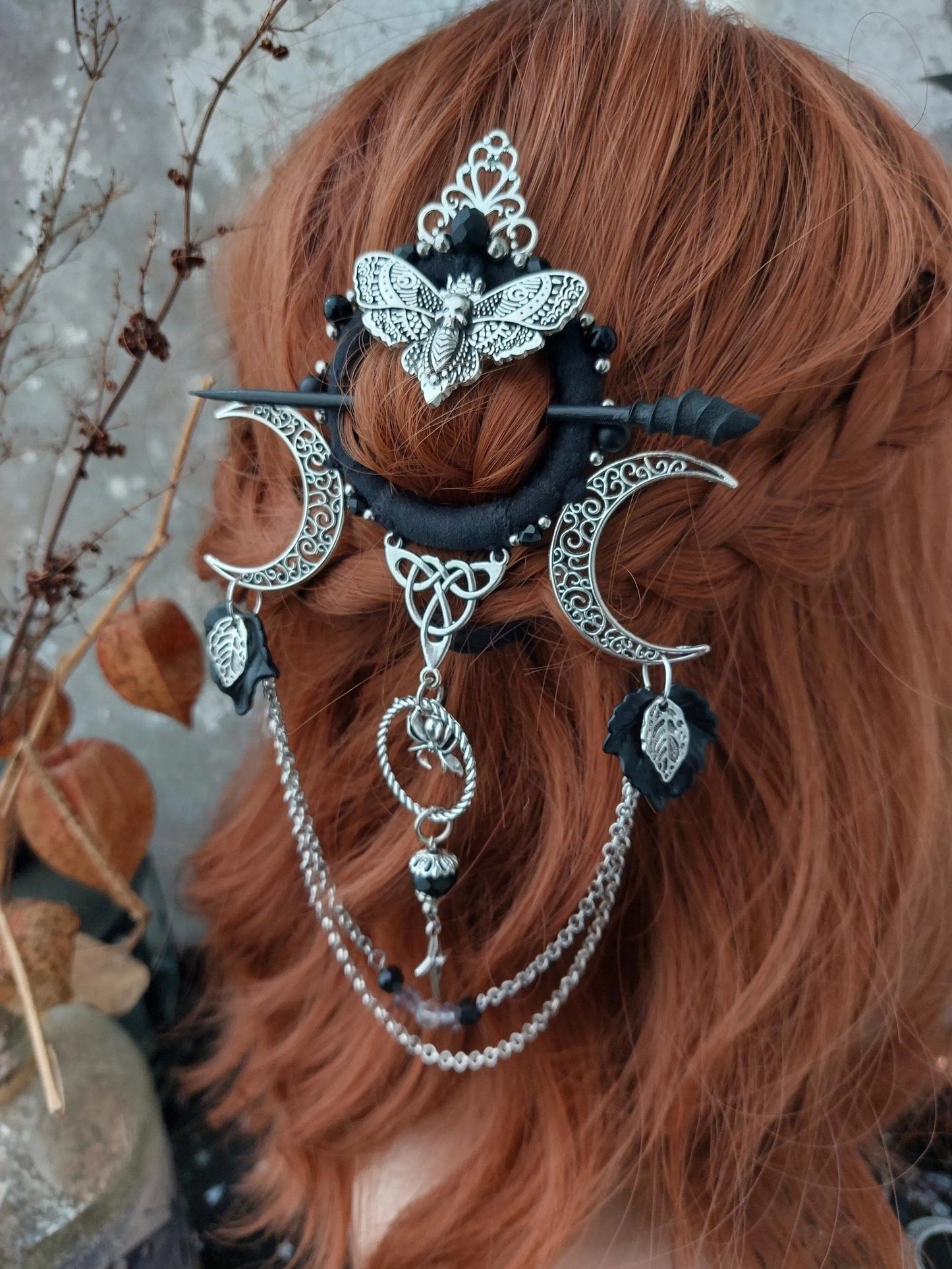CZTICLE®🔥LAST DAY 50% OFF🧙‍♀️Handmade Goddess of the Night Witchy Hair Pin