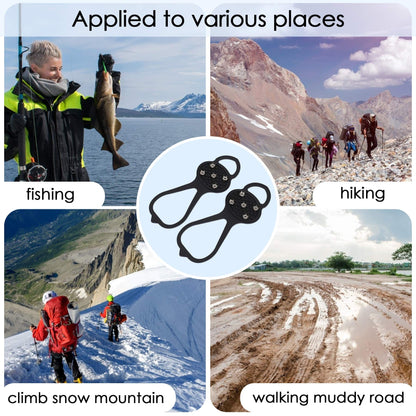 Cilifer®2 Pairs Ice Grippers Traction Cleats