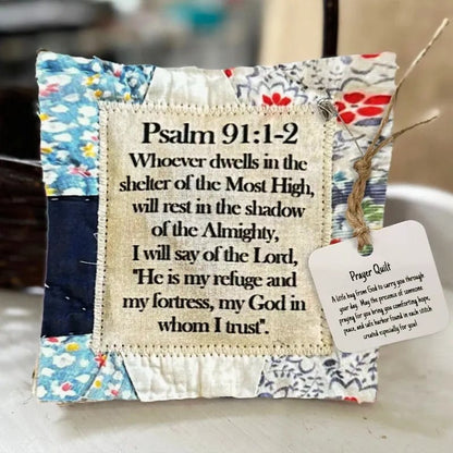Cilifer®Best Encouraged And Blessed Gift-Prayer Quilt with cross inside