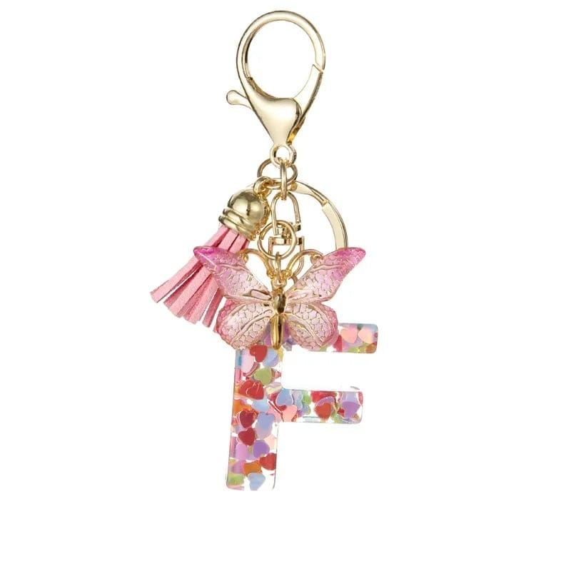 Cilifer®  Butterfly Letter Keychain Tassel Design Vibrant Durable Lightweight Gift