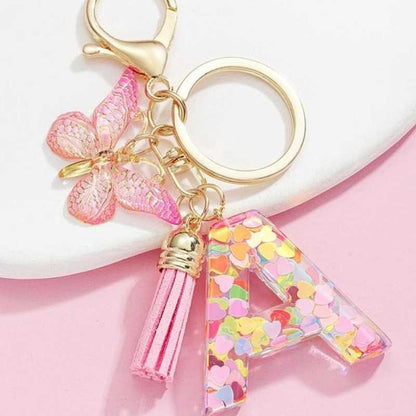 Cilifer®  Butterfly Letter Keychain Tassel Design Vibrant Durable Lightweight Gift
