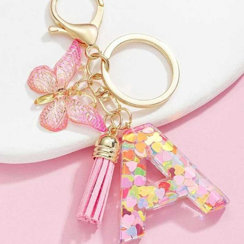 Cilifer®  Butterfly Letter Keychain Tassel Design Vibrant Durable Lightweight Gift