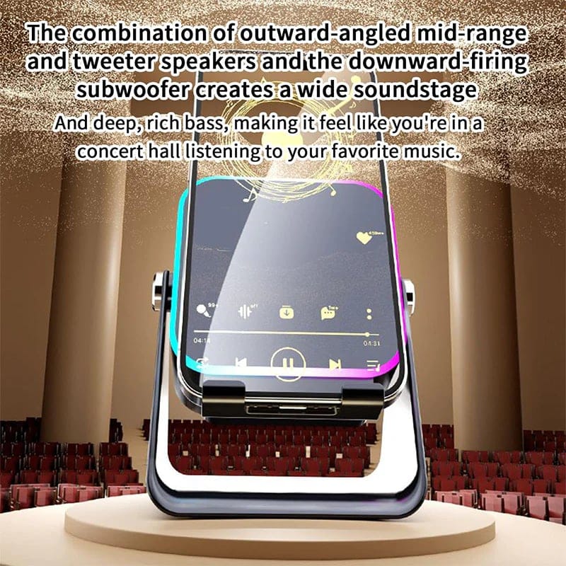 Cilifer® 5-in-1 Wireless Induction Bluetooth Speaker with Adjustable Phone Stand