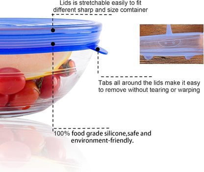 Cilifer®Silicone Cover Stretch Lids Reusable Airtight Food Wrap Covers