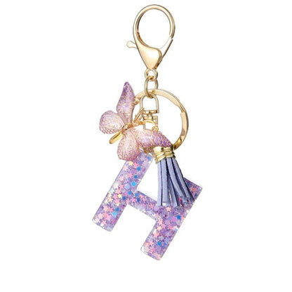 Cilifer®  Butterfly Letter Keychain Tassel Design Vibrant Durable Lightweight Gift