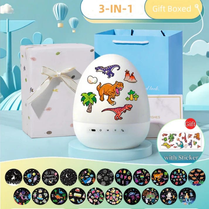 Cilifer®Dinosaur Egg Night Light Projector with Bluetooth Speaker For Kids