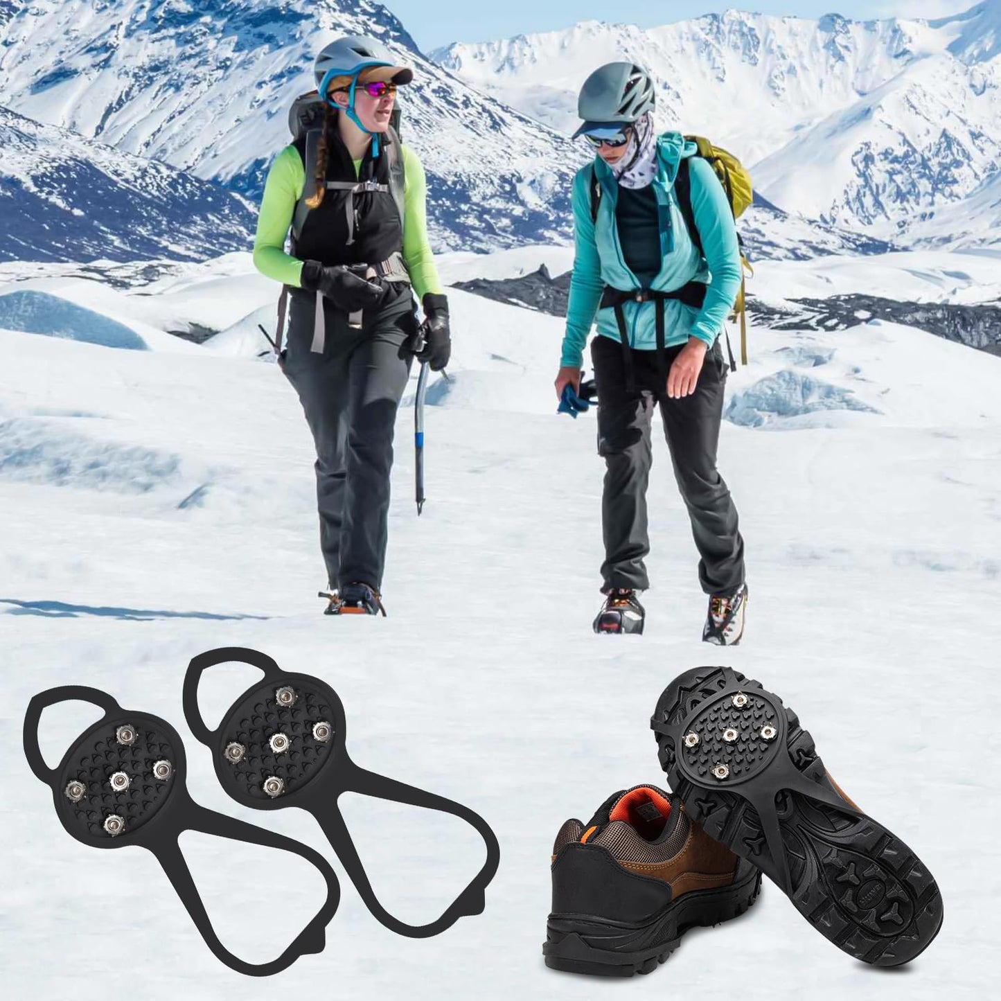 Cilifer®2 Pairs Ice Grippers Traction Cleats