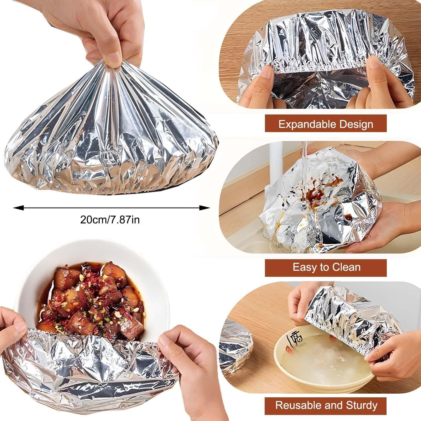 Cilifer®Reusable Aluminum Foil Food Covers