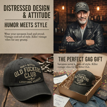 Cilifer® Vintage Cotton Baseball Cap🧢Bold Embroidery & American Flag Patch 😎Representing a distinctive and rebellious style & Ideal Gift🎁