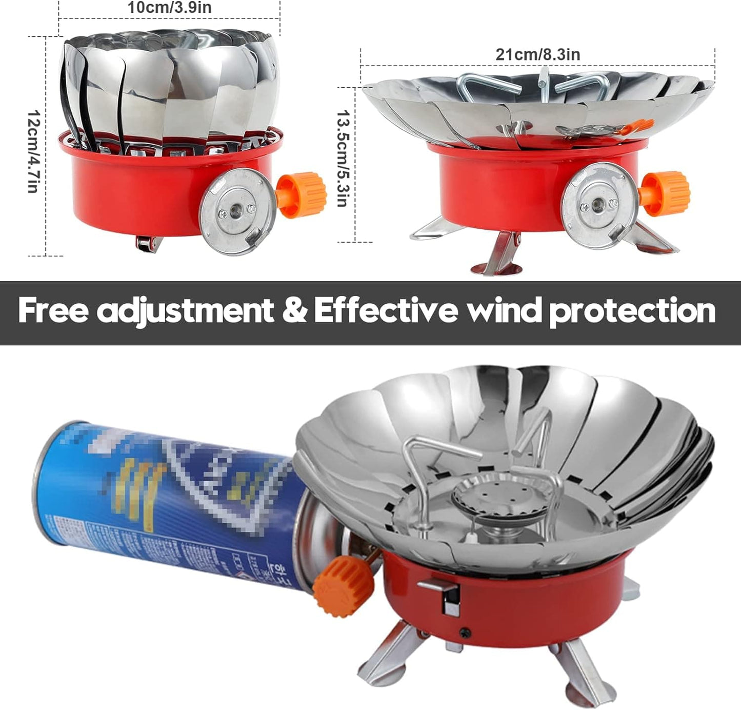 Cilifer® Portable Stainless Steel Gas Stove for Outdoor Camping
