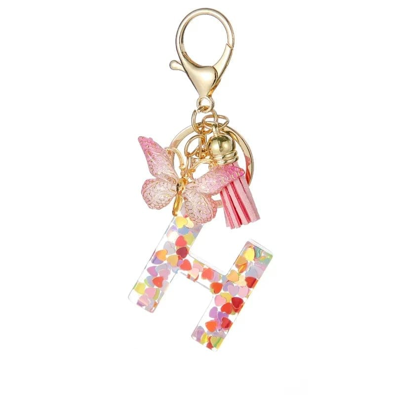 Cilifer®  Butterfly Letter Keychain Tassel Design Vibrant Durable Lightweight Gift